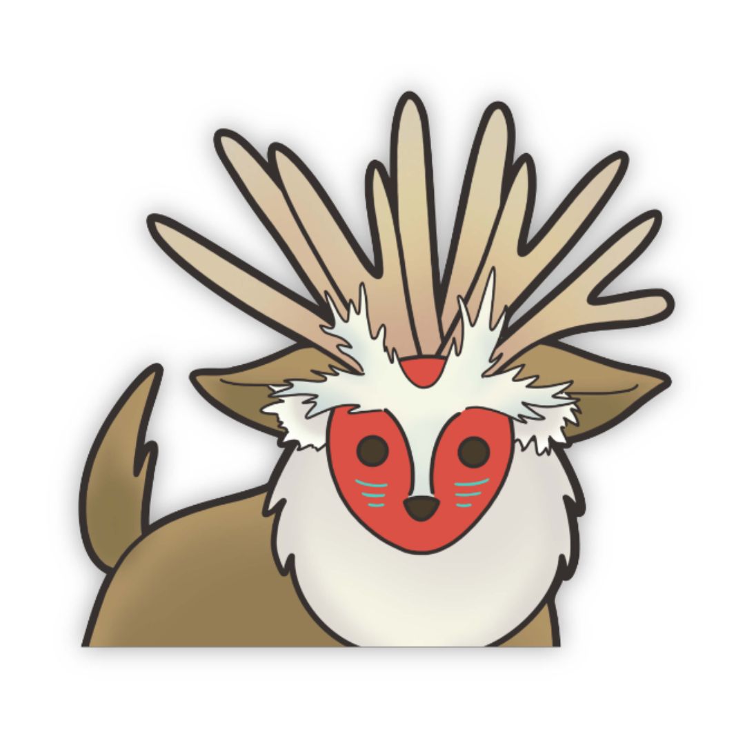 Forest God Peeker Vinyl Sticker