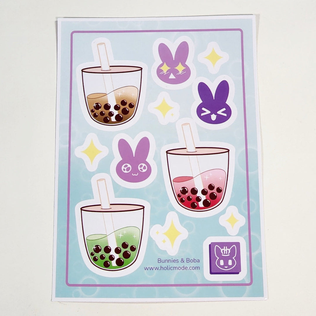 Bunnies & Boba Sticker Sheet