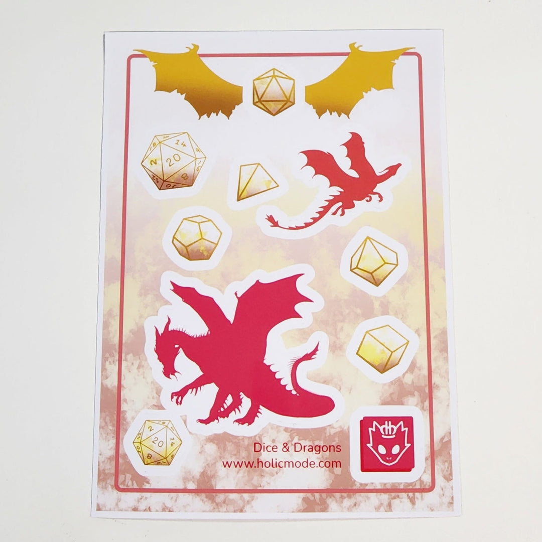 Dice & Dragons Sticker Sheet