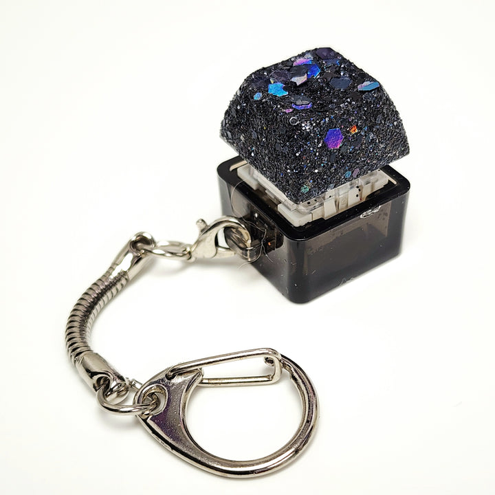 Black Glitter Clicky Keychain