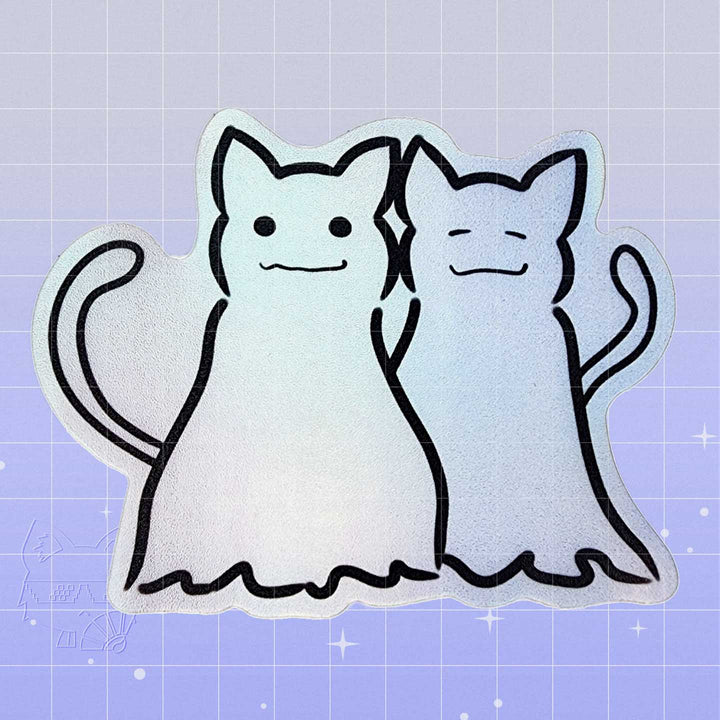 Ghost Cat Duo Sticker