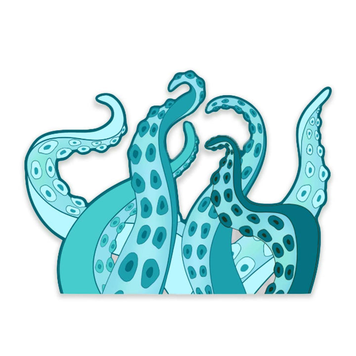 Kraken Peeker Clear Vinyl Sticker