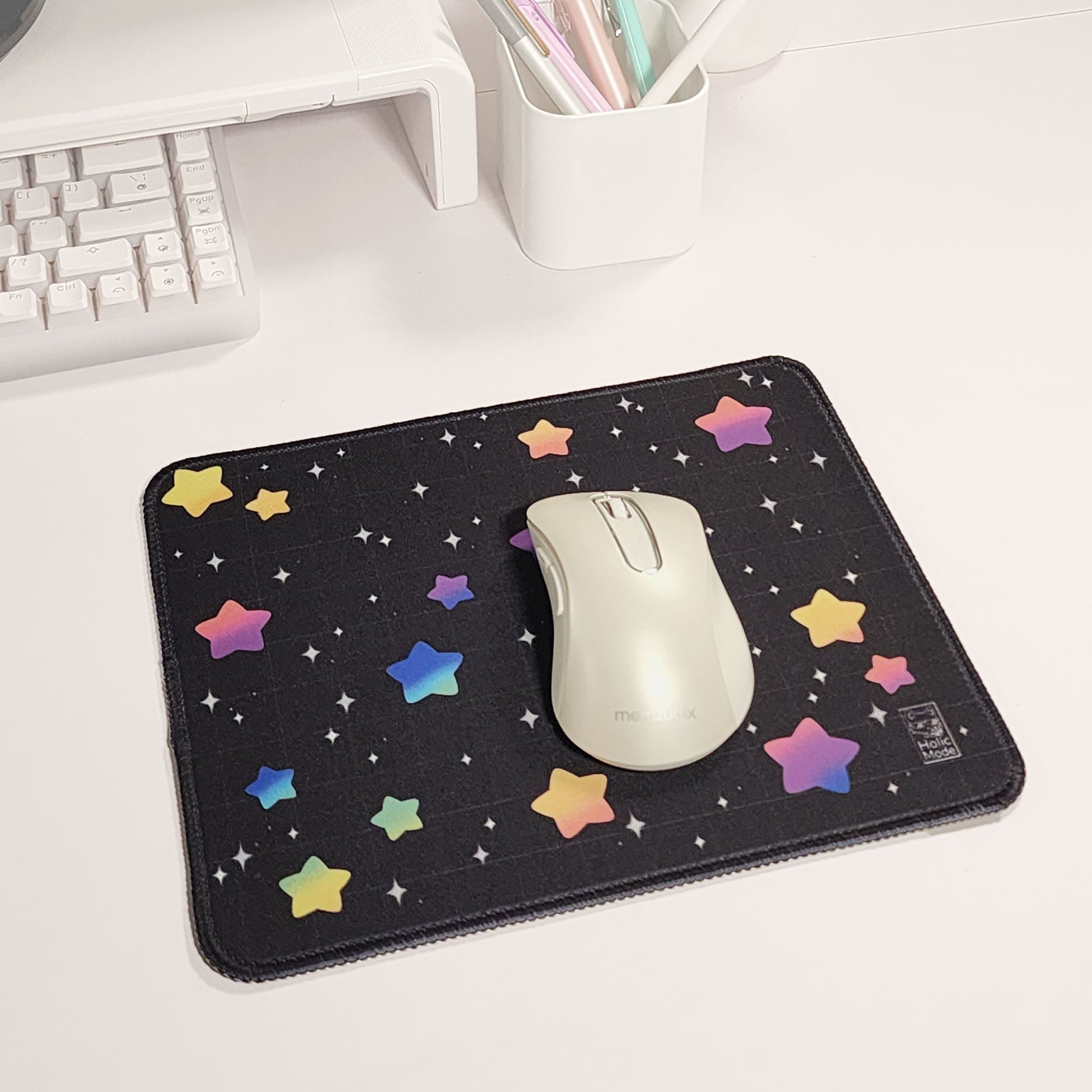 Rainbow Star Galaxy Mouse Pad