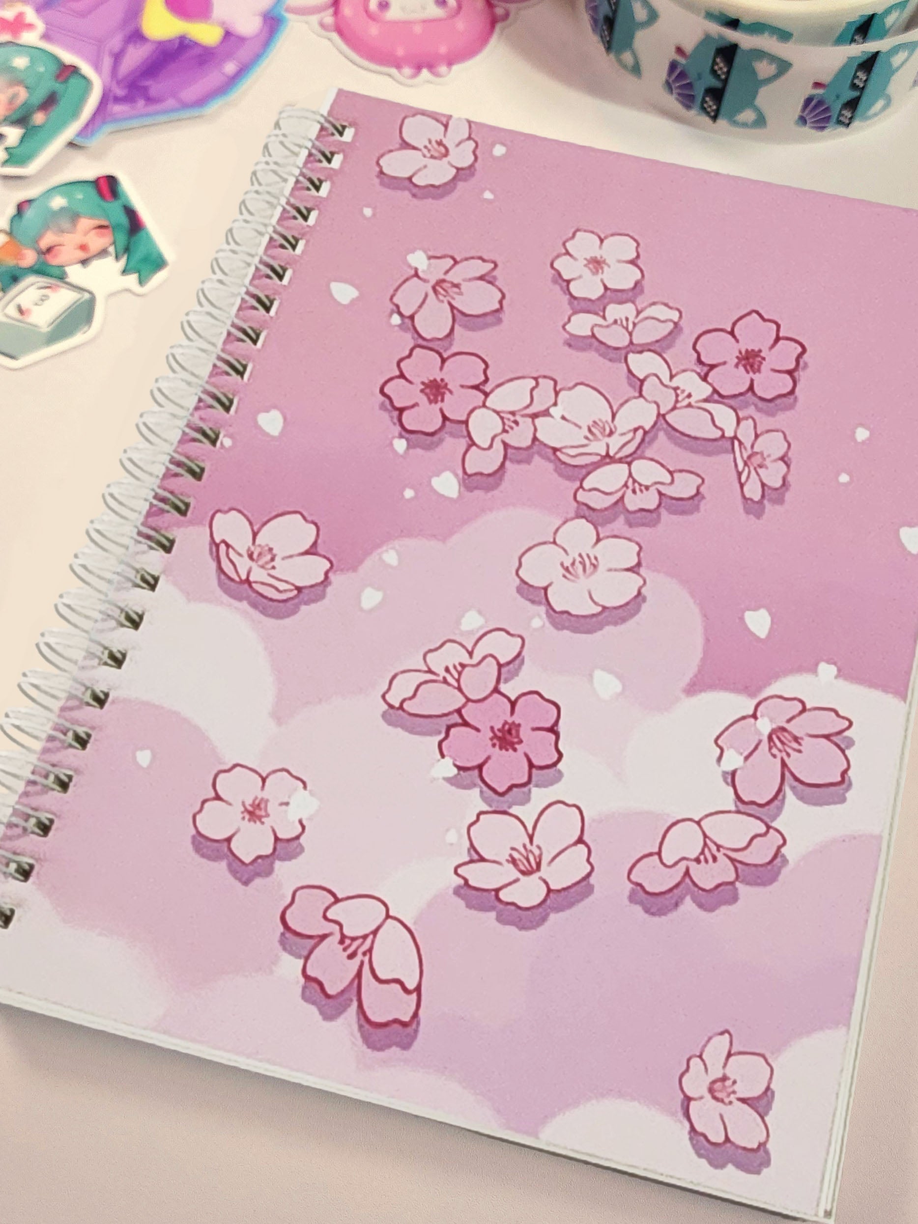 Sakura Clouds Reusable Sticker Book