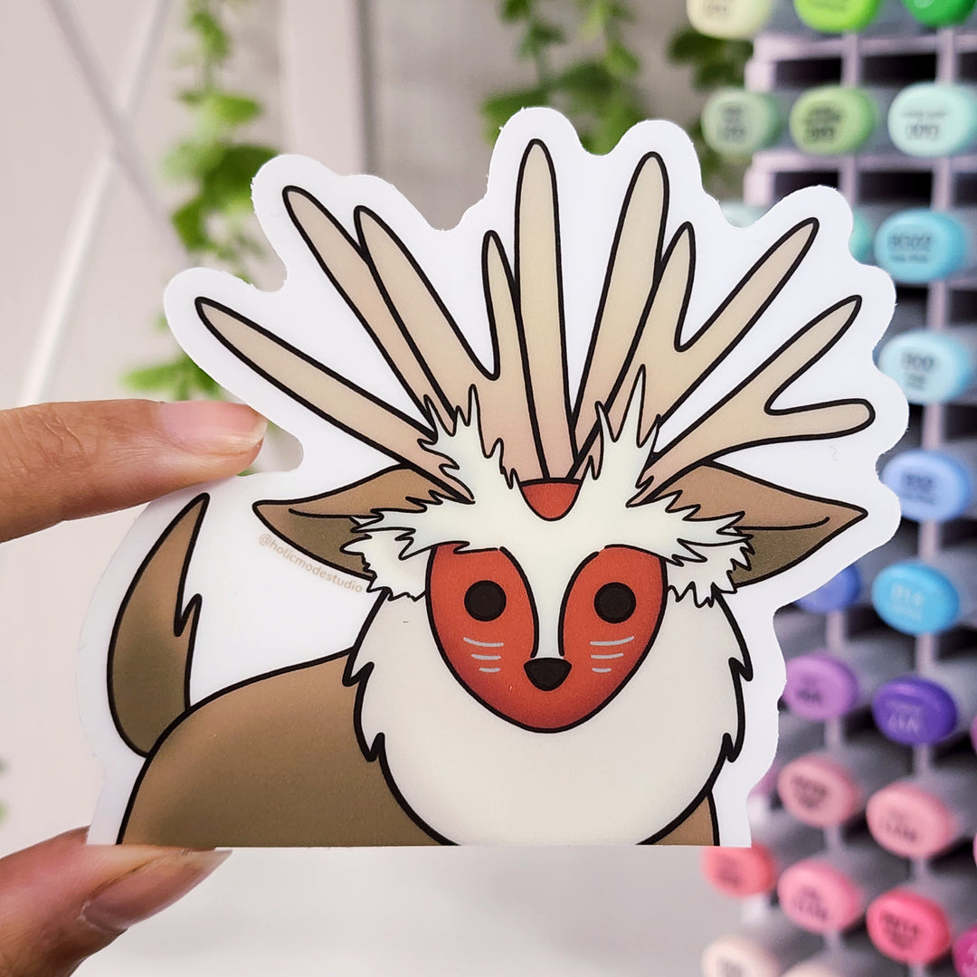 Forest God Peeker Clear Vinyl Sticker