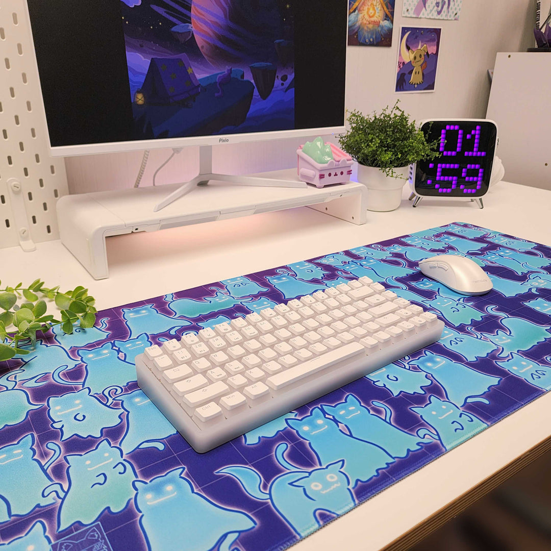 Ghost Cats Desk Mat