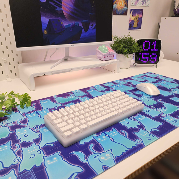 Ghost Cats Desk Mat