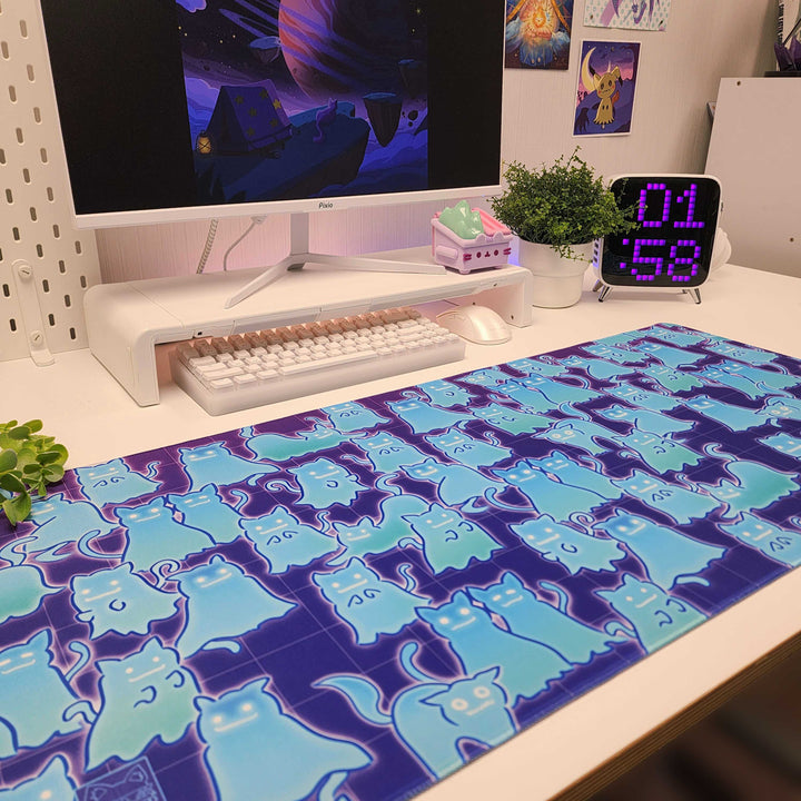 Ghost Cats Desk Mat