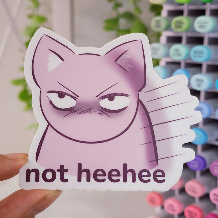 not heehee Vinyl Sticker