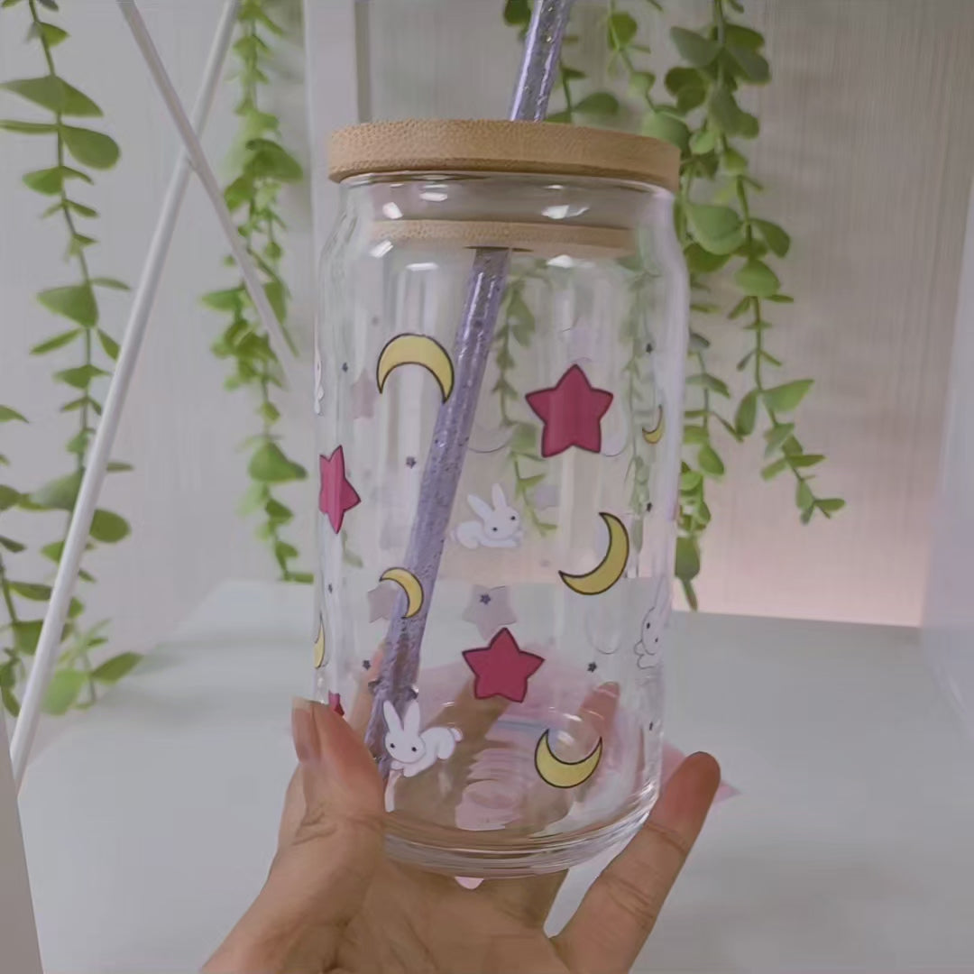 Bunny Moon Drinking Glass