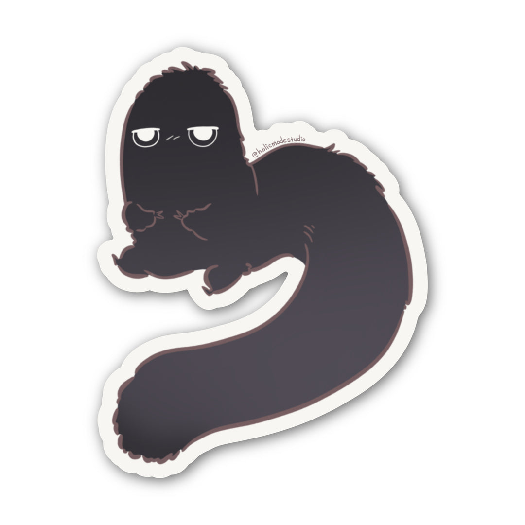 Black Brush Buddy Vinyl Sticker